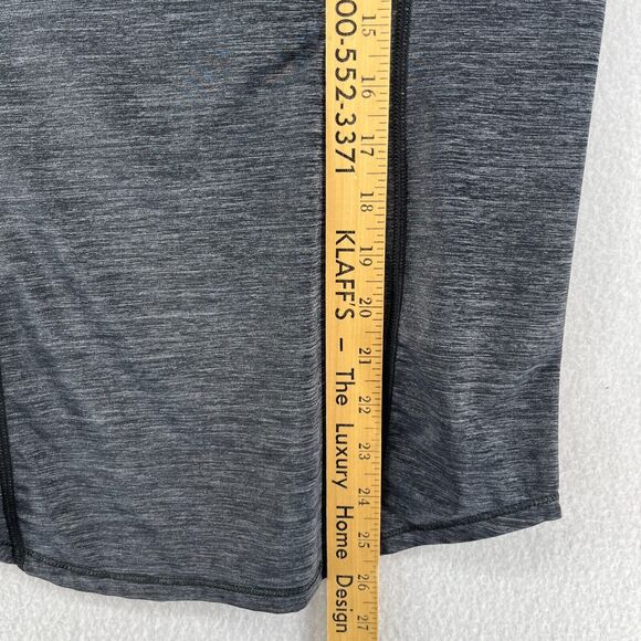 LULULEMON Top XS Ruched Mesh Panel Back Yoga Gym Running Heather Gray - Picture 12 of 13
